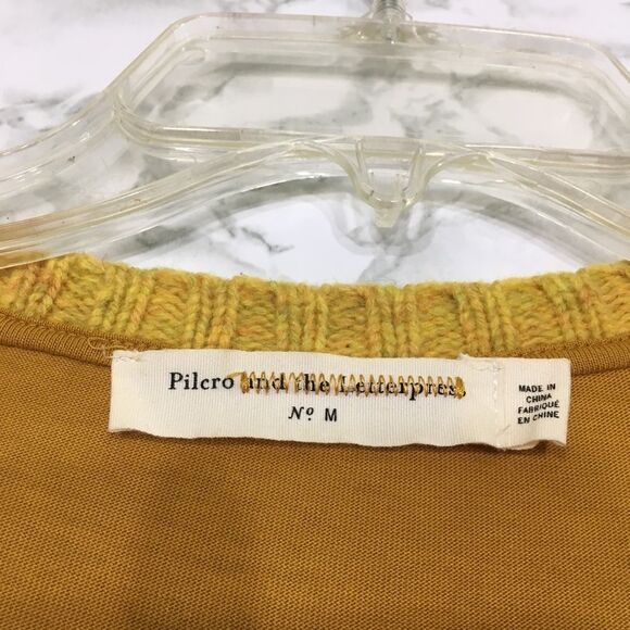 ANTHRO | PILCRO‎ & THE LETTER PRESS BOHO WOOL  BLEND DUALLY CLAD MUSTARD SWEATER - Picture 5 of 13